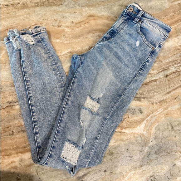 Women’s KANCAN High rise distressed skinny jeans- Size 5 - Picture 4 of 6